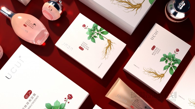 ucui中草藥人參植物國潮風(fēng)化妝品包裝設(shè)計圖01